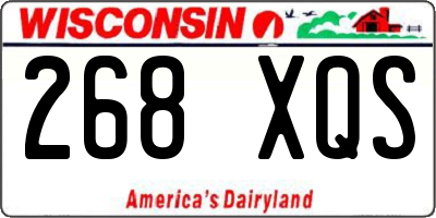 WI license plate 268XQS