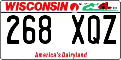 WI license plate 268XQZ