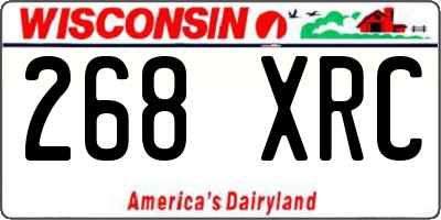 WI license plate 268XRC