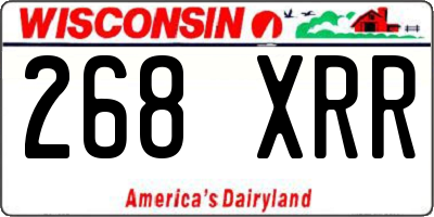 WI license plate 268XRR
