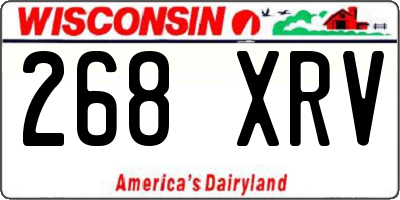 WI license plate 268XRV