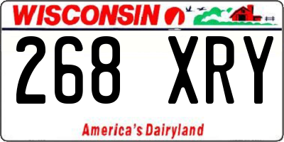 WI license plate 268XRY