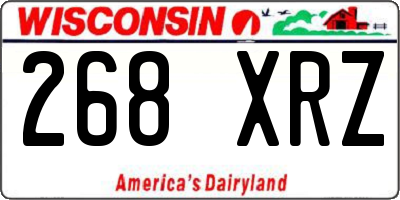 WI license plate 268XRZ