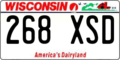 WI license plate 268XSD