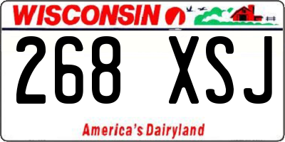 WI license plate 268XSJ