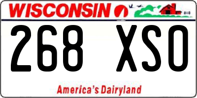 WI license plate 268XSO