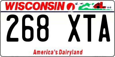 WI license plate 268XTA
