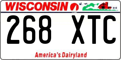 WI license plate 268XTC
