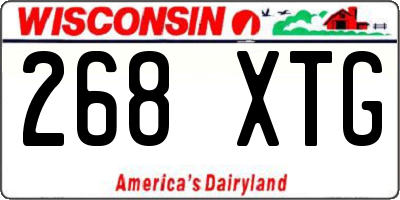 WI license plate 268XTG