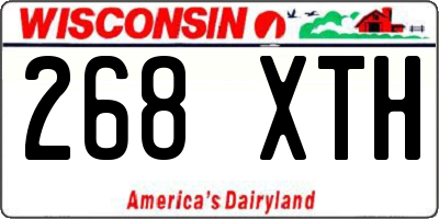 WI license plate 268XTH