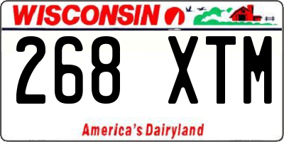 WI license plate 268XTM