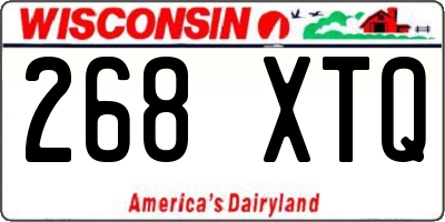 WI license plate 268XTQ
