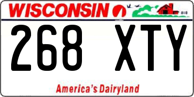 WI license plate 268XTY