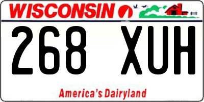 WI license plate 268XUH