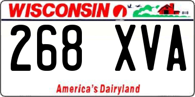 WI license plate 268XVA