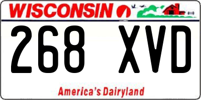 WI license plate 268XVD