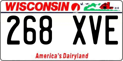 WI license plate 268XVE