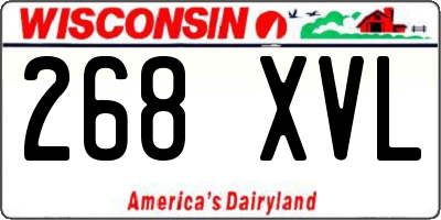WI license plate 268XVL