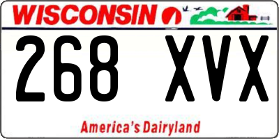 WI license plate 268XVX