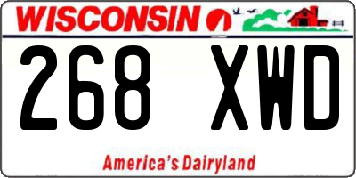 WI license plate 268XWD