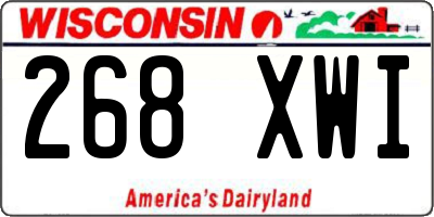 WI license plate 268XWI