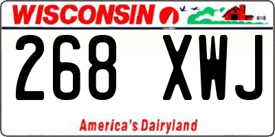 WI license plate 268XWJ