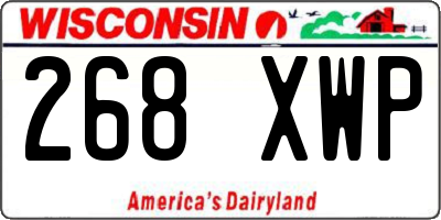 WI license plate 268XWP