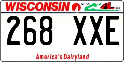 WI license plate 268XXE