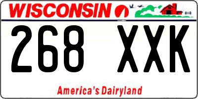 WI license plate 268XXK