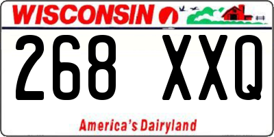 WI license plate 268XXQ