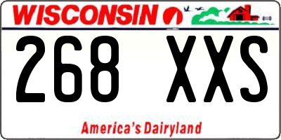 WI license plate 268XXS