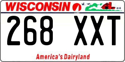 WI license plate 268XXT