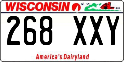 WI license plate 268XXY