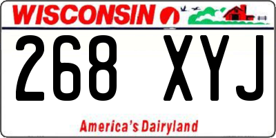 WI license plate 268XYJ