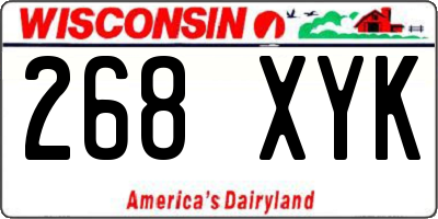 WI license plate 268XYK