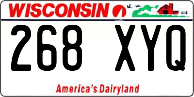 WI license plate 268XYQ