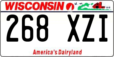 WI license plate 268XZI