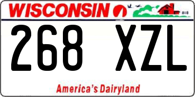 WI license plate 268XZL