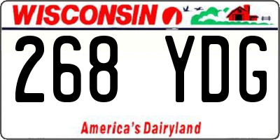 WI license plate 268YDG