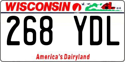 WI license plate 268YDL