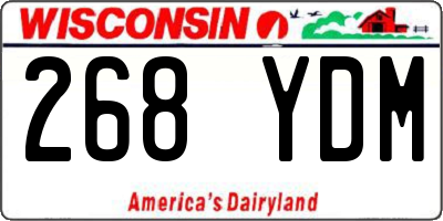 WI license plate 268YDM