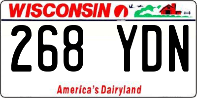 WI license plate 268YDN