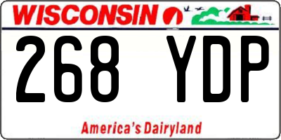 WI license plate 268YDP
