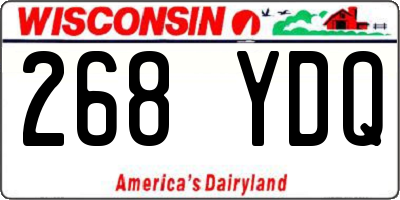 WI license plate 268YDQ