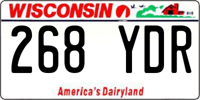 WI license plate 268YDR