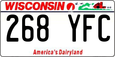 WI license plate 268YFC