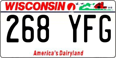 WI license plate 268YFG
