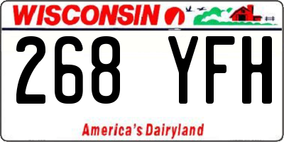 WI license plate 268YFH