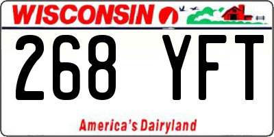WI license plate 268YFT