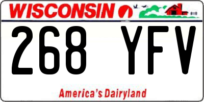 WI license plate 268YFV